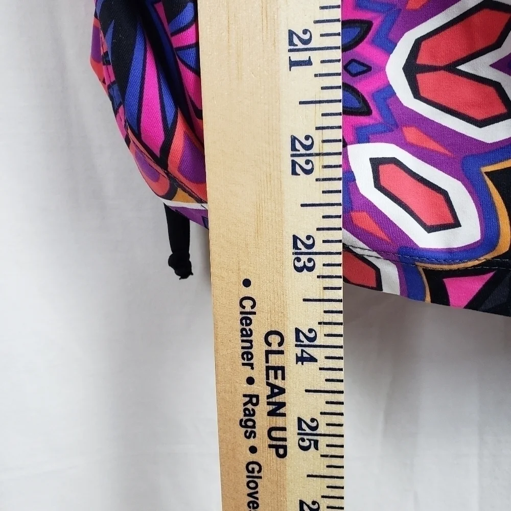 Athleta Orange Multicolored Racerback Swimtop Sz S
